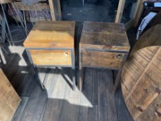2 x Bedside Tables (40cm x 40cm x 70cm high). Stored near Clenchwarton, Kings Lynn.