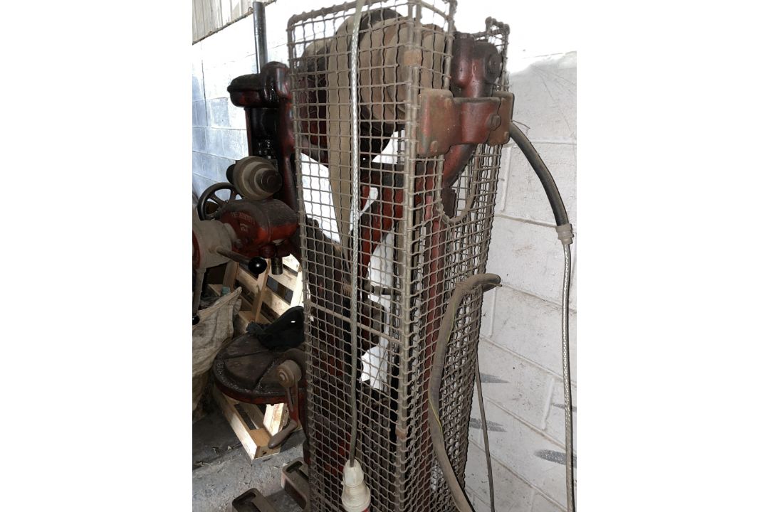 The Denbigh 3 phase Pillar Drill, belt driven, working order but belt slips, M66B, Serial Y33745, - Image 3 of 6