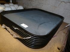 *8 Black Plastic Trays
