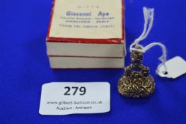 Georgian Gilt Fob Seal with Cut Crystal Stags Head Family Crest