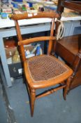 Victorian Chair with Rattan Seat
