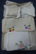 Vintage Textiles, Embroidered Tablecloths, etc.