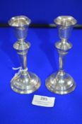 Pair of Hallmarked Sterling Silver Candlesticks