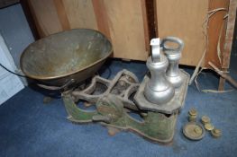 Large Grocer's Shop Scales plus Weights