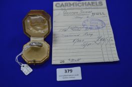 Late Victorian 18k Gold Ring Set with Seven Old Cut Diamonds ~2.3ct , ~4.9g gross