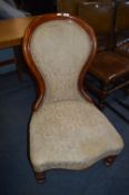 Balloon Backed Mahogany Framed Nursing Chair