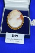 9ct Gold Cameo Brooch