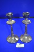 Pair of Hallmarked Sterling Silver Candlesticks (AF)