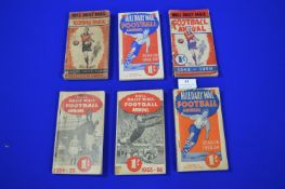 Six Hull Daily Mail Football Annuals 1947 - 1955