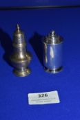 Two Hallmarked Sterling Silver Casters