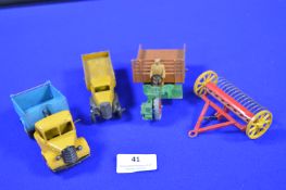 Four Unboxed Vintage Dinky Vehicles