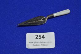 Hallmarked Sterling Silver Trowel Bookmark