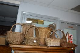 Eight Vintage Baskets
