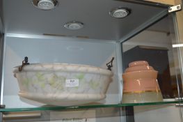 1930's Low Ceiling Shade and a Lamp Shade