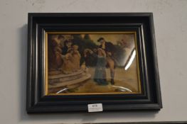 Crystoleum in Ebonised Frame