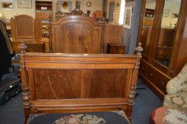 Victorian Carved Bed with Ribbon Detail on Headboard 44