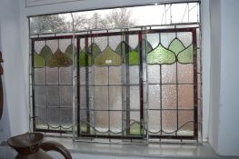 Three Leaded Glass Window panes 31