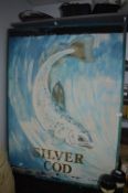 Hand Painted Metal Pub Sign - The Silver Cod
