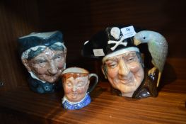Royal Doulton Character Jugs - Long John Silver with Parrot, etc.