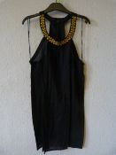 Size: M Black Neck-Jeweled Dress