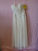 *Dessy Size: Ivory Gold Strapless Dress