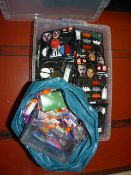 Box of Halloween Cosmetics and Birthday Balloons