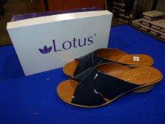 *Lotus Size: 8 Navy Patterned Shoes
