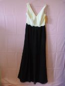 *Social Size: 8 Ivory/Black Bridesmaid Dress