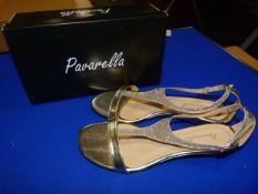 *Pavarella Size: 6 Gold Shoes