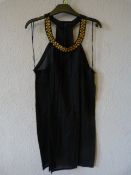 Size: M Black Neck-Jeweled Dress