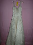 *Christine Dando Size: 8 Vanilla Wedding Dress