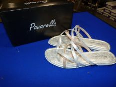 *Pavarella Size: 6 Silver/Pink Shoes