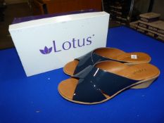 *Lotus Size: 6 Navy Patterned Shoes