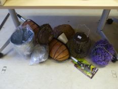 *Metal Bucket, Bird Feeder, Clock, Hanging Baskets