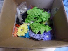 *Box Containing Flower Clips, Headbands, etc.