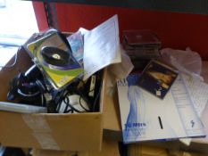 *Box of CDs, Headphones, Polyester, etc.