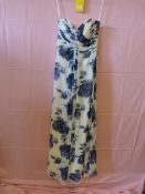 *Dessy Collection Size: 6 Indigo Rose Print Dress