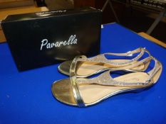 *Pavarella Size: 5 Gold Shoes