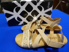 *Identity Size: 37 White Gold Shoes