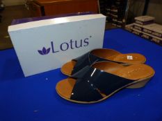 *Lotus Size: 5 Navy Patterned Shoes