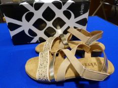 *Identity Size: 36 White Gold Shoes