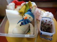 *Quantity of Christmas Knitted Items, Lights, and