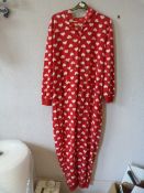 Love to Sleep Red & White Harp Onesie