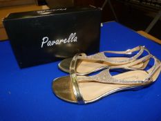 *Pavarella Size: 6 Gold Shoes