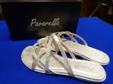 *Pavarella Size: 5 Silver & Pink Shoes