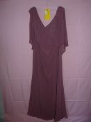 *Chiffon Draped Caped Dress in English Roe Size: 1