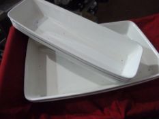 * large rectangle display plates x 6