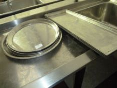* 5 x S/S waiter trays and 4 x rectangular S/S trays