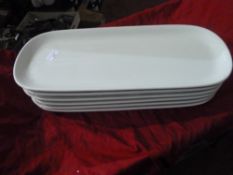 * large rectangle display plates x 6