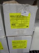 * 1 x full, 1 x part box x single decaff coffee pods